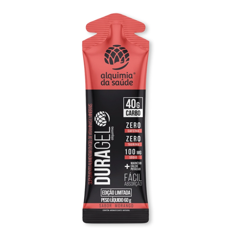 Duragel Morango – Gel de Carboidrato 40g (Box com 15 Sachês) Produto Duragel Morango – Gel de Carboidrato 40g (Box com 15 Sachês)