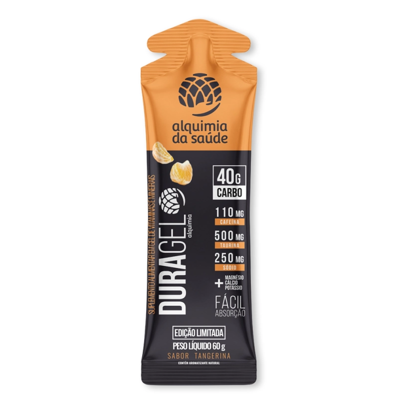 Produto Duragel Tangerina – Gel de Carboidrato 40g (Box com 15 Sachês)