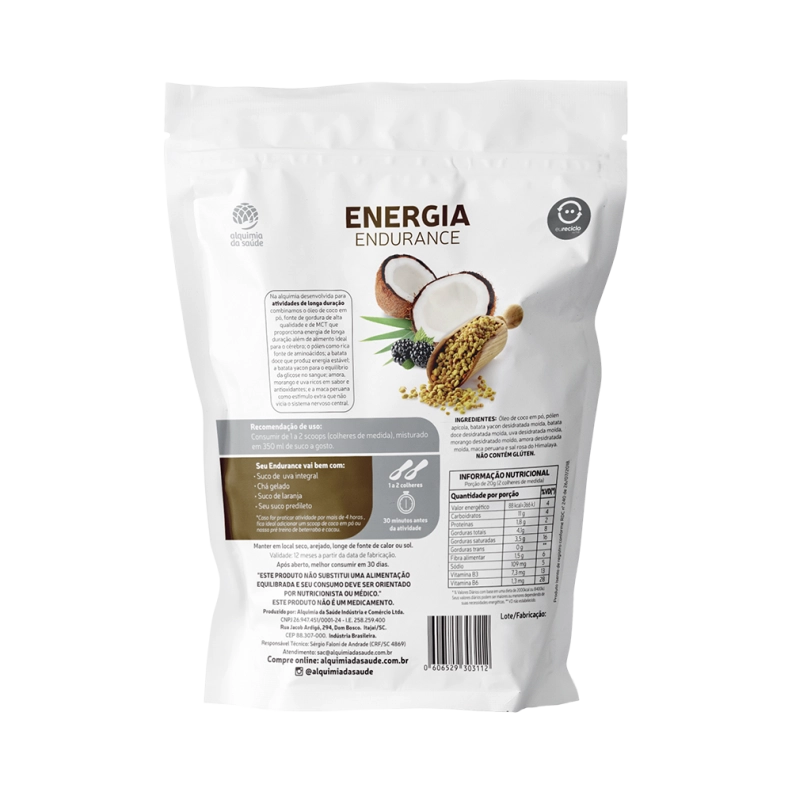 Energia Endurance - Frutas Silvestres & Coco 350g Produto Energia Endurance - Frutas Silvestres & Coco 350g
