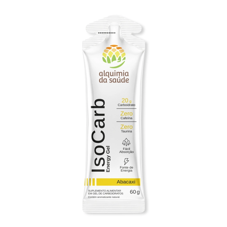 IsoCarb Energy Gel Box - Abacaxi (15 Sachês) Produto IsoCarb Energy Gel Box - Abacaxi (15 Sachês)
