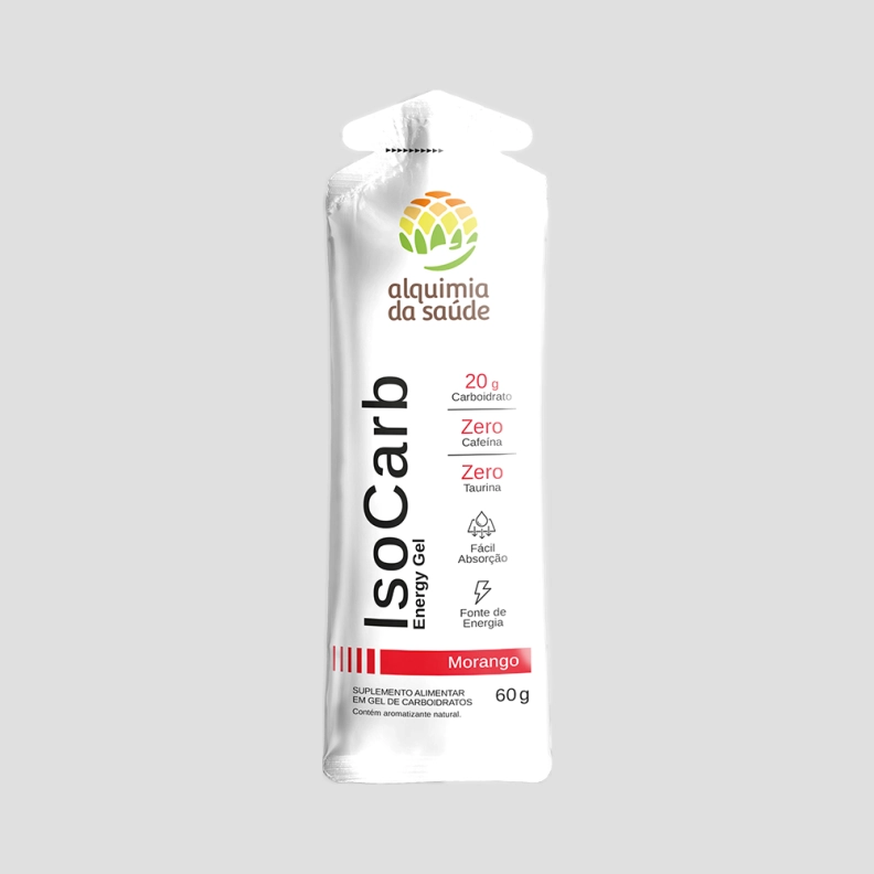 Produto IsoCarb Energy Gel Box - Morango (15 Sach&ecirc;s)